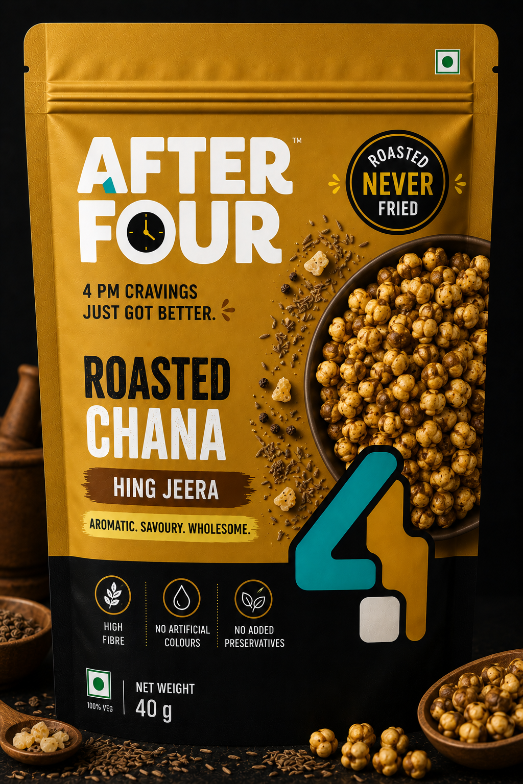 After Four roasted chana